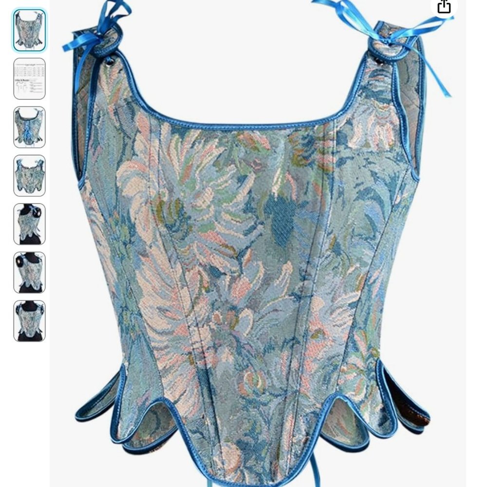 Women's Corset Renaissance Jacquard Lace Up
